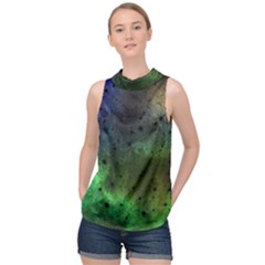 Tye Dye Vibing High Neck Satin Top by ConteMonfrey