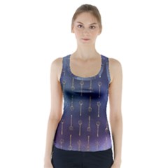 Trident On Blue Ocean  Racer Back Sports Top by ConteMonfrey