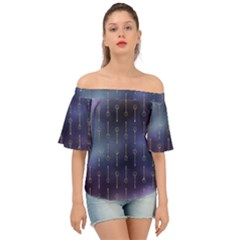 Trident On Blue Ocean  Off Shoulder Short Sleeve Top by ConteMonfrey