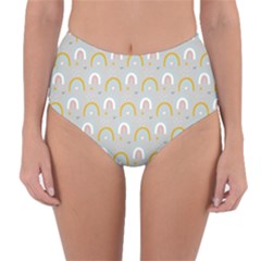 Rainbow Pattern Reversible High-waist Bikini Bottoms by ConteMonfrey