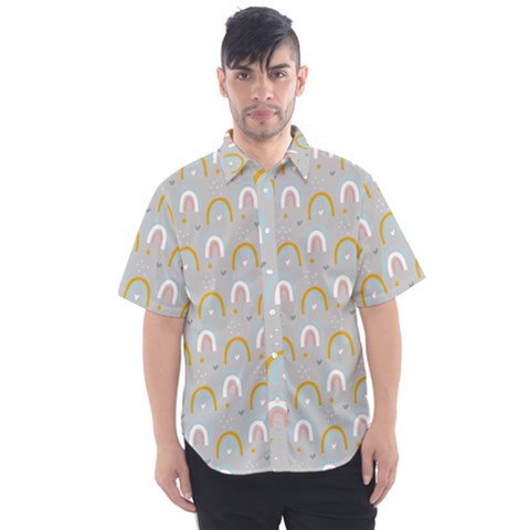 Rainbow Pattern Men s Short Sleeve Shirt by ConteMonfrey