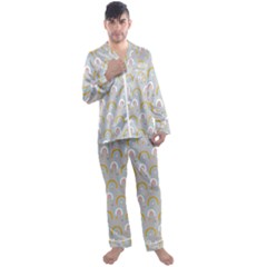 Rainbow Pattern Men s Long Sleeve Satin Pajamas Set by ConteMonfrey