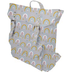 Rainbow Pattern Buckle Up Backpack by ConteMonfrey