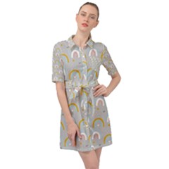 Rainbow Pattern Belted Shirt Dress by ConteMonfrey