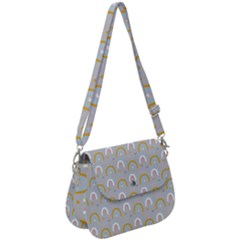 Rainbow Pattern Saddle Handbag by ConteMonfrey