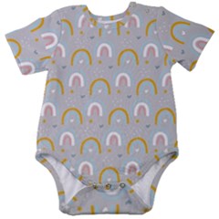 Rainbow Pattern Baby Short Sleeve Onesie Bodysuit by ConteMonfrey