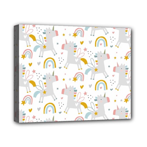 Unicorns Rainbow Canvas 10  X 8  (stretched) by ConteMonfrey