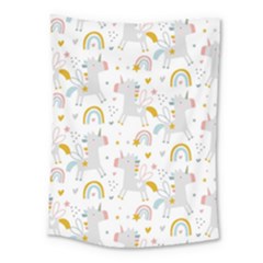 Unicorns rainbow Medium Tapestry