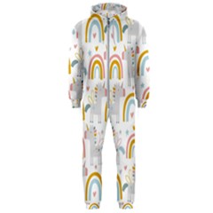 Unicorns, Hearts And Rainbows Hooded Jumpsuit (men) by ConteMonfrey