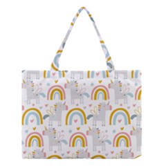 Unicorns, Hearts And Rainbows Medium Tote Bag by ConteMonfrey