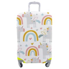 Unicorns, Hearts And Rainbows Luggage Cover (medium) by ConteMonfrey