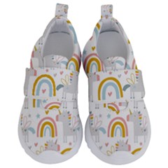 Unicorns, Hearts And Rainbows Kids  Velcro No Lace Shoes by ConteMonfrey