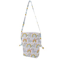 Unicorns, Hearts And Rainbows Folding Shoulder Bag by ConteMonfrey