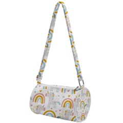 Unicorns, Hearts And Rainbows Mini Cylinder Bag by ConteMonfrey