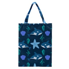 Whale and starfish  Classic Tote Bag