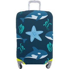 Whale and starfish  Luggage Cover (Large)