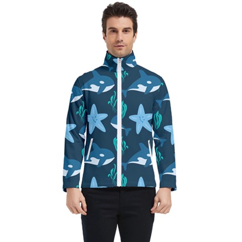 Whale And Starfish  Men s Bomber Jacket by ConteMonfrey