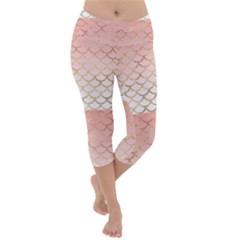 Mermaid Ombre Scales  Lightweight Velour Capri Yoga Leggings by ConteMonfrey