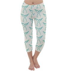 Blue Mermaid Tail Clean Capri Winter Leggings  by ConteMonfrey