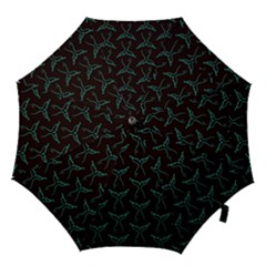 Blue Mermaid Tail Black Neon Hook Handle Umbrellas (Small)