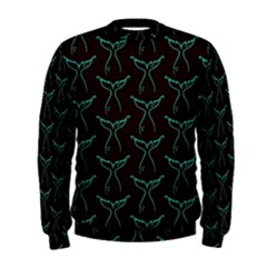 Blue Mermaid Tail Black Neon Men s Sweatshirt