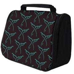 Blue Mermaid Tail Black Neon Full Print Travel Pouch (Big)