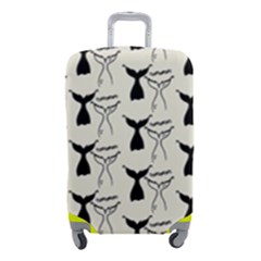 Black And White Mermaid Tail Luggage Cover (small) by ConteMonfrey