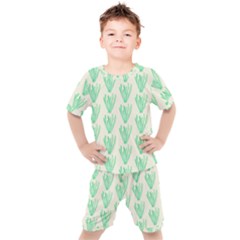 Watercolor Seaweed Kids  Tee And Shorts Set by ConteMonfrey