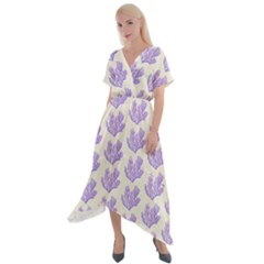 Seaweed Clean Cross Front Sharkbite Hem Maxi Dress