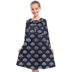 Cute Sea Shells  Kids  Midi Sailor Dress