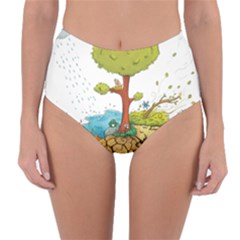 Natural Disaster Flood Earthquake Reversible High-waist Bikini Bottoms by Jancukart