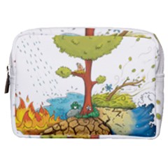 Natural Disaster Flood Earthquake Make Up Pouch (medium)