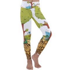 Natural Disaster Flood Earthquake Kids  Lightweight Velour Classic Yoga Leggings by Jancukart