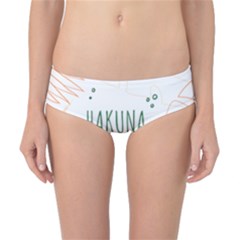 Hakuna Matata Tropical Leaves With Inspirational Quote Classic Bikini Bottoms