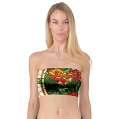 Flower Stained Glass Window Bandeau Top by Jancukart