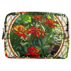 Flower Stained Glass Window Make Up Pouch (medium)