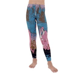 Gondola Ride   Kids  Lightweight Velour Leggings by ConteMonfrey