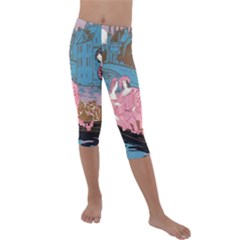 Gondola Ride   Kids  Lightweight Velour Capri Leggings  by ConteMonfrey