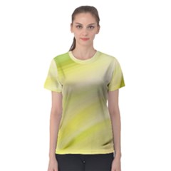 Gradient green yellow Women s Sport Mesh Tee