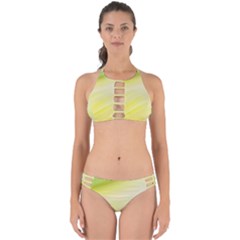 Gradient Green Yellow Perfectly Cut Out Bikini Set