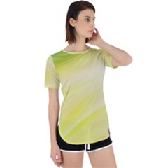 Gradient green yellow Perpetual Short Sleeve T-Shirt