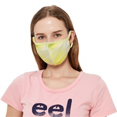 Gradient green yellow Crease Cloth Face Mask (Adult)