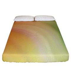 Gradient Orange, Green - Colors Fest Fitted Sheet (king Size) by ConteMonfrey