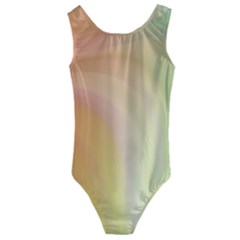 Gradient Orange, Green - Colors Fest Kids  Cut-out Back One Piece Swimsuit by ConteMonfrey