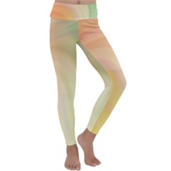 Gradient Orange, Green - Colors Fest Kids  Lightweight Velour Classic Yoga Leggings by ConteMonfrey