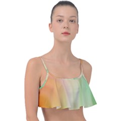 Gradient Orange, Green - Colors Fest Frill Bikini Top by ConteMonfrey