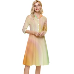 Gradient Orange, Green - Colors Fest Classy Knee Length Dress by ConteMonfrey