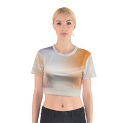 Gradient Purple, Orange, Blue Cotton Crop Top by ConteMonfrey