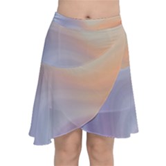Gradient Purple, Orange Chiffon Wrap Front Skirt by ConteMonfrey