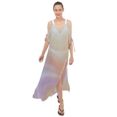 Gradient purple, orange Maxi Chiffon Cover Up Dress